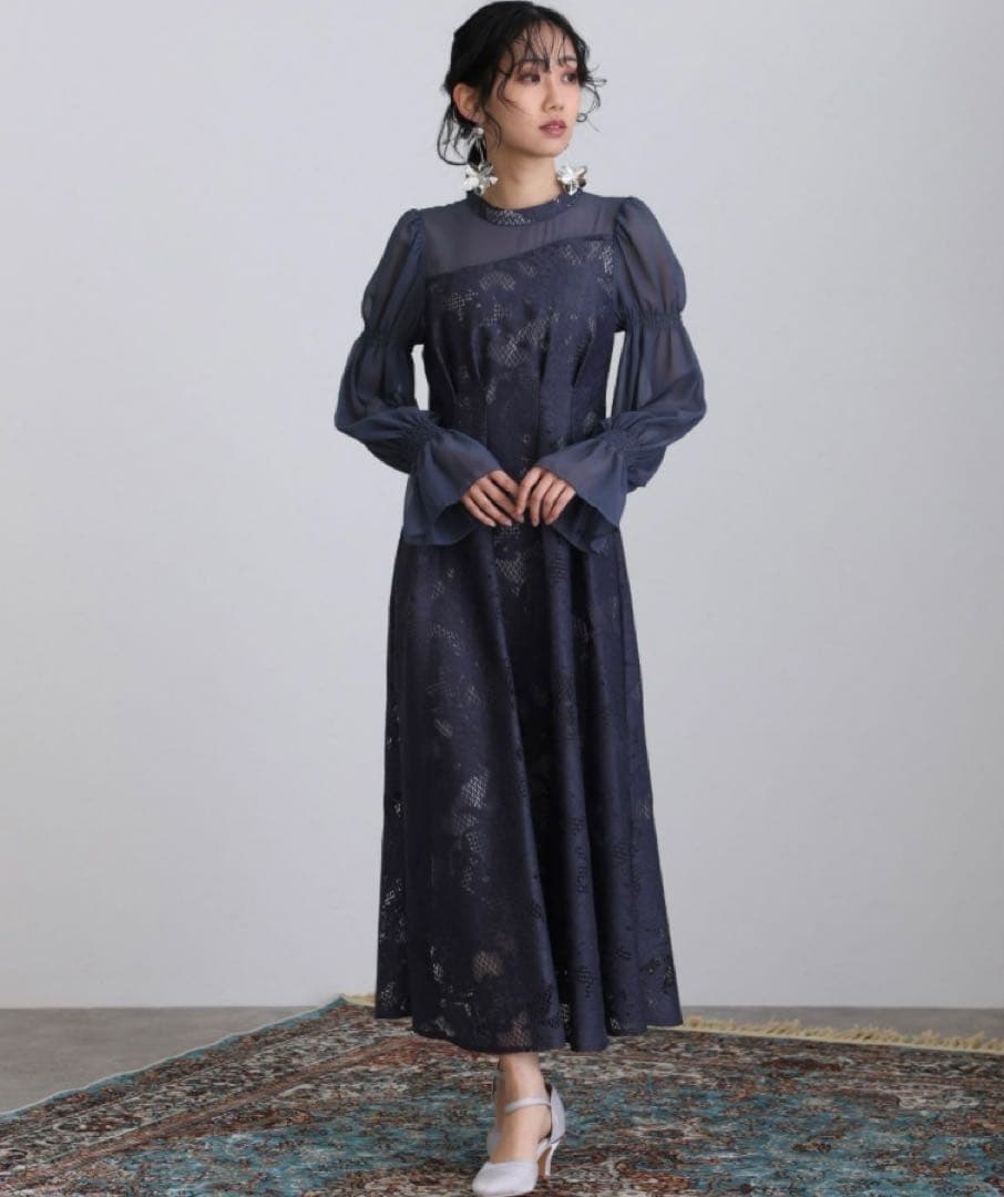 niana アシンメトリータックドレス チャコールアンドレスド【お値下げ交渉可】