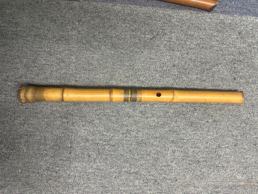 【根竹・風合い良】尺八 竹製 1尺8寸前後 / 和楽器・古管shakuhachi