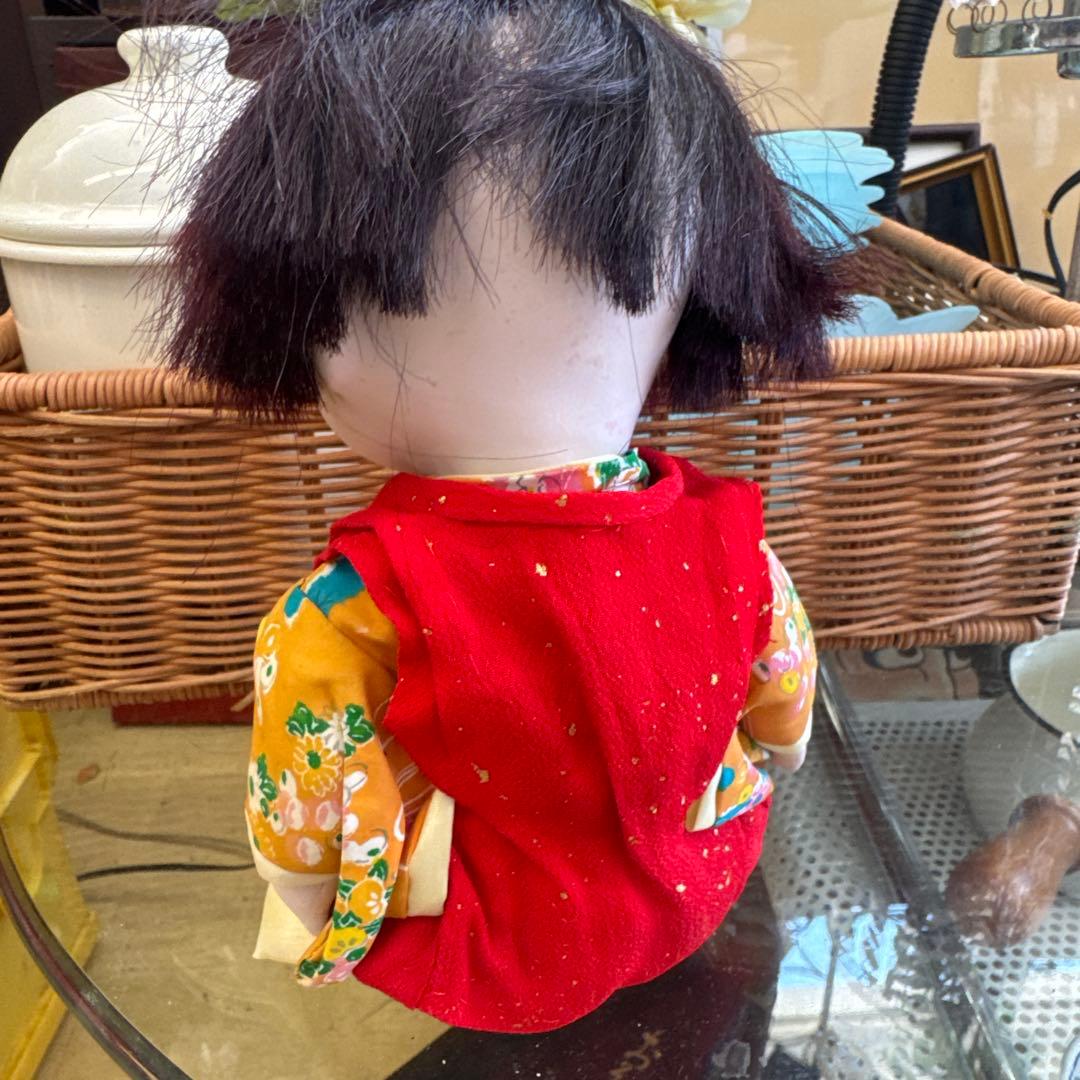 曰く　市松人形 和風模様 赤いベスト