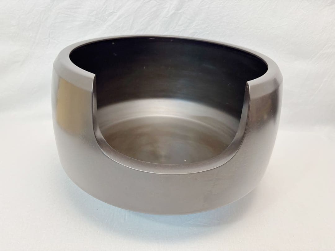 未使用 茶道具 釜師 畠春斎造 乳足 唐銅面取風炉 火箸底板底取灰匙 紙釜敷羽箒