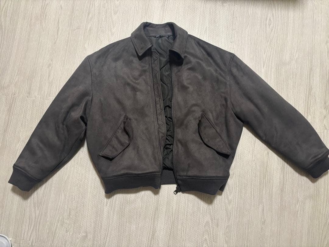 ZARA フェイクスエード キルティングジャケット