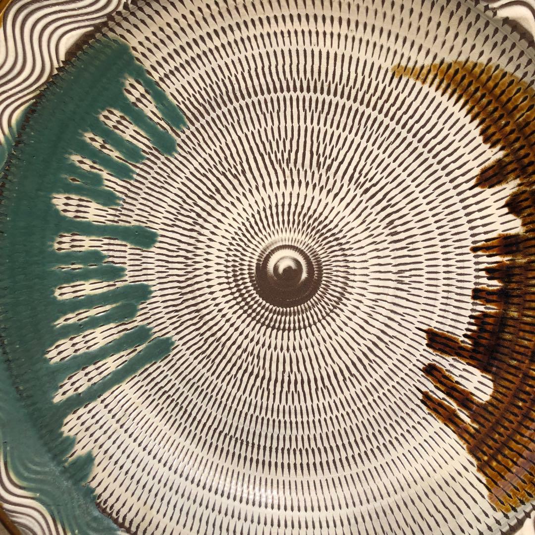 小石原焼　特大皿　陶器　骨董品