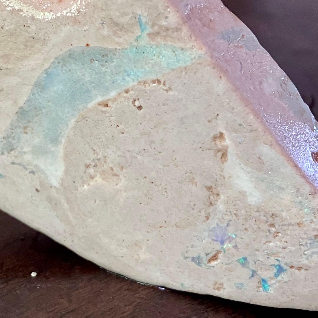 プレシオサウルスのヒレ骨 オパール 化石 標本 オーストラリア クーバーペディ産