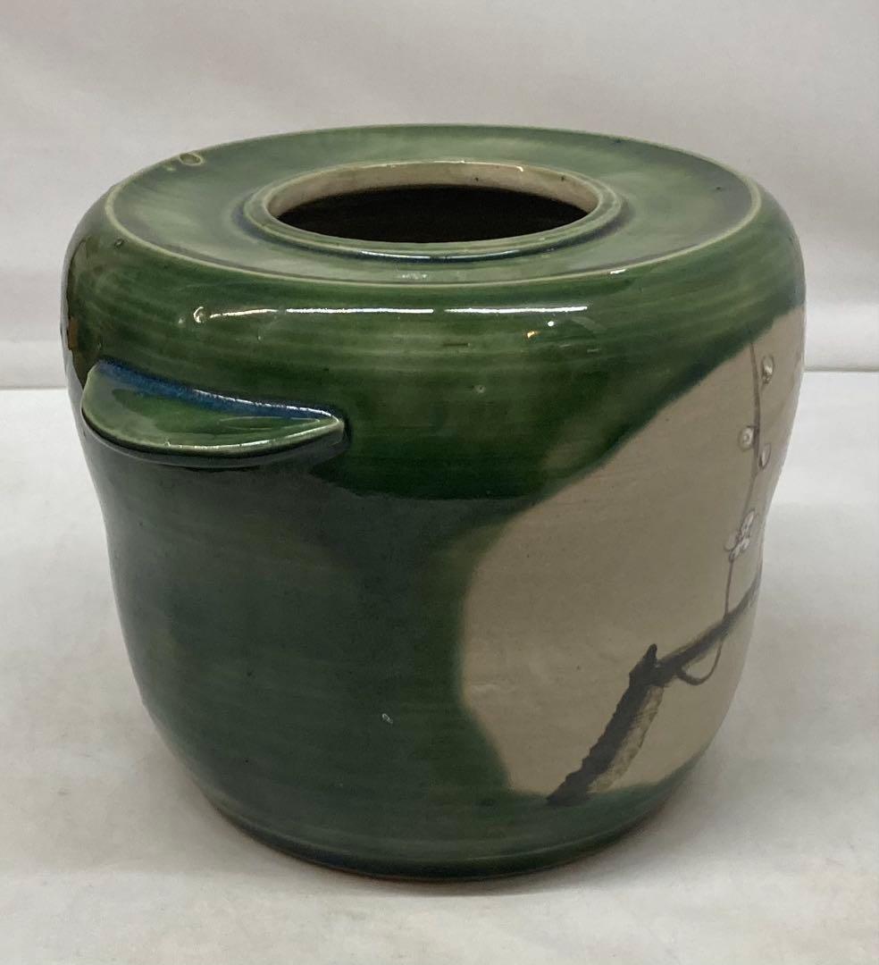 B469b 織部「酒器」「酒燗器」セット　金野光賀作　共箱　有神窯　尾道