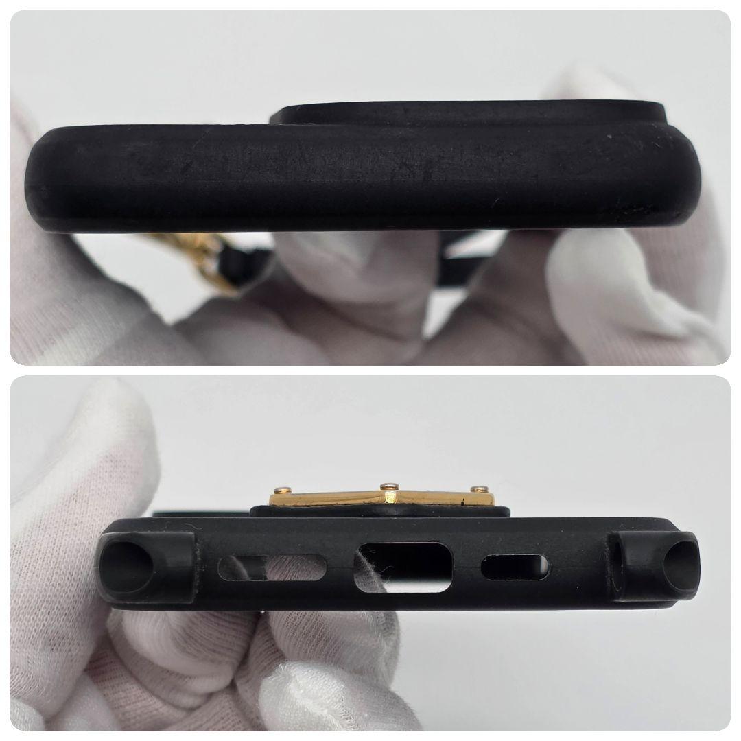 PRADA iphone14proケース ショルダー 三角ロゴ サフィアーノ 黒