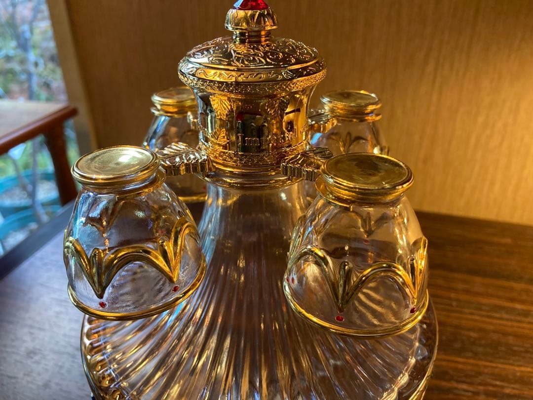 ラドガ インペリアルコレクション 青 ベネチアングラス デキャンタ 空瓶 空箱