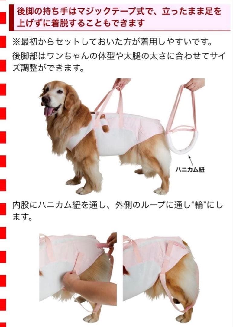 犬用介護ハーネス　アシスタントバンド　 Assistant 大型犬