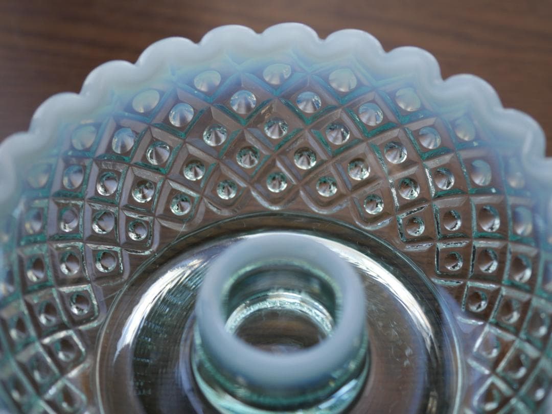 フェントン１９４９年ブルーオパールセント ダイアモンドレース キャンドルスタンド