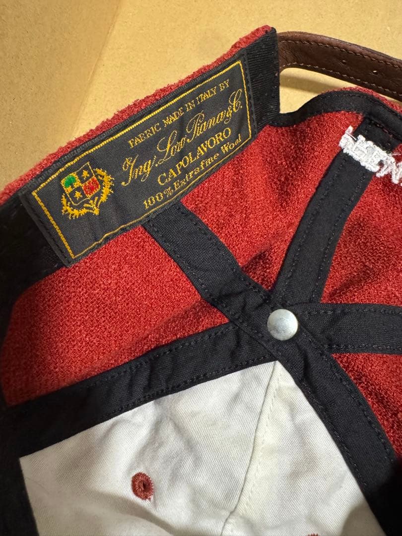 21ss supreme Terry S Logo 6-Panel loro 赤