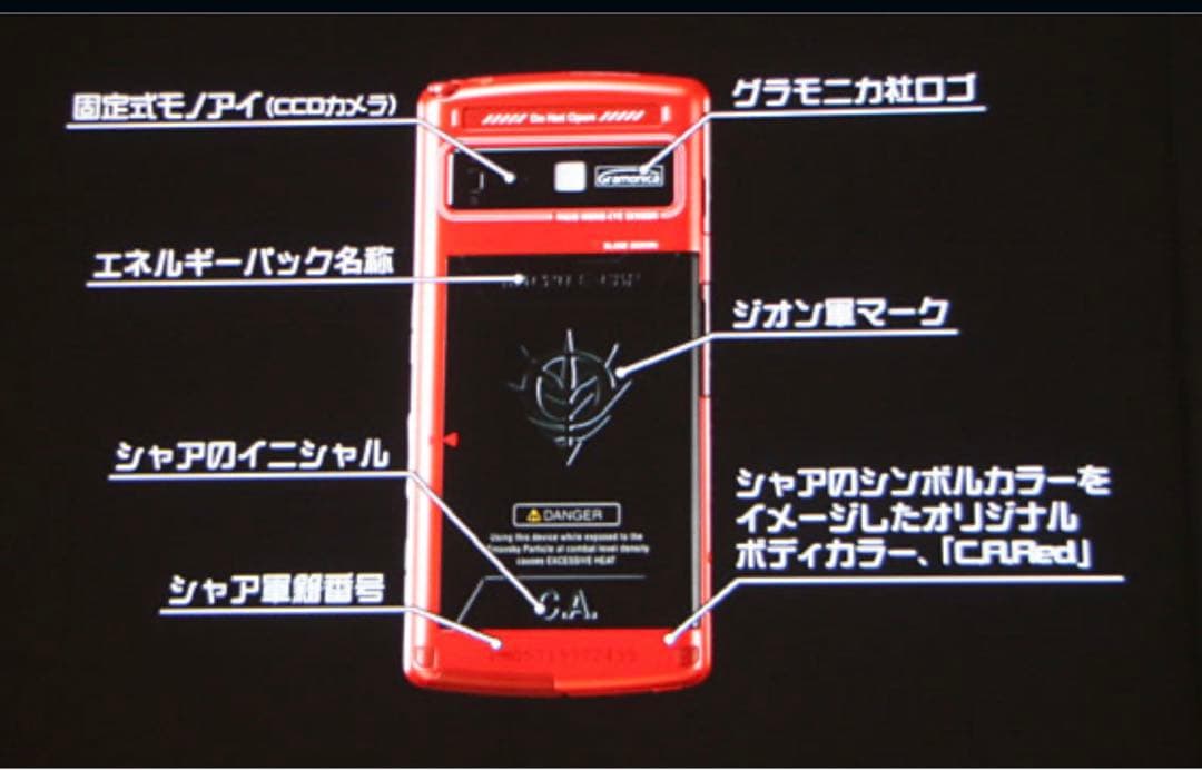 【激レア！】新品未使用　913SH シャア専用 1/12 ザクヘッド 携帯付き！