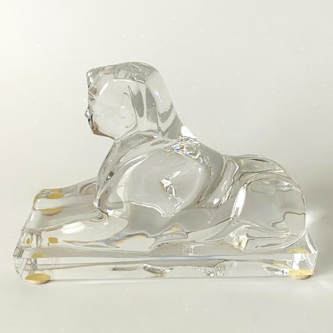 【バカラ】動物 スフィンクス 置物 インテリア 美品★幸運　魔除け