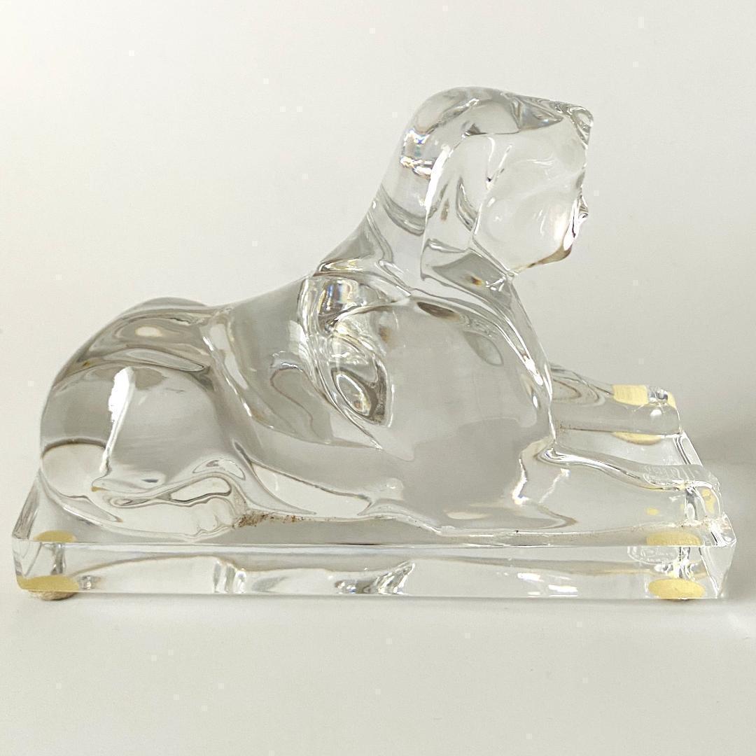 【バカラ】動物 スフィンクス 置物 インテリア 美品★幸運　魔除け