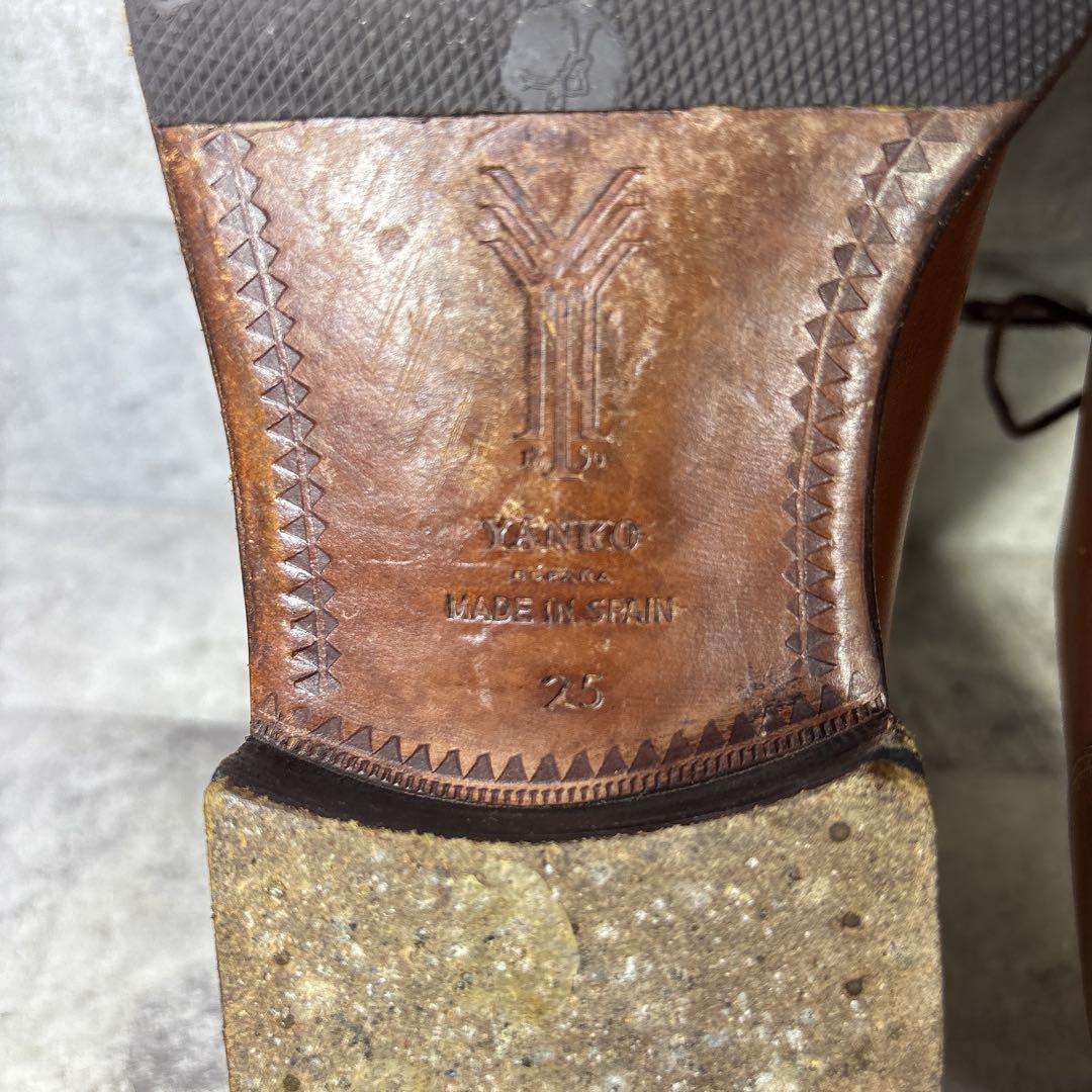 良品✨YANKO ヤンコ Uチップ 25 本革 ブラウン