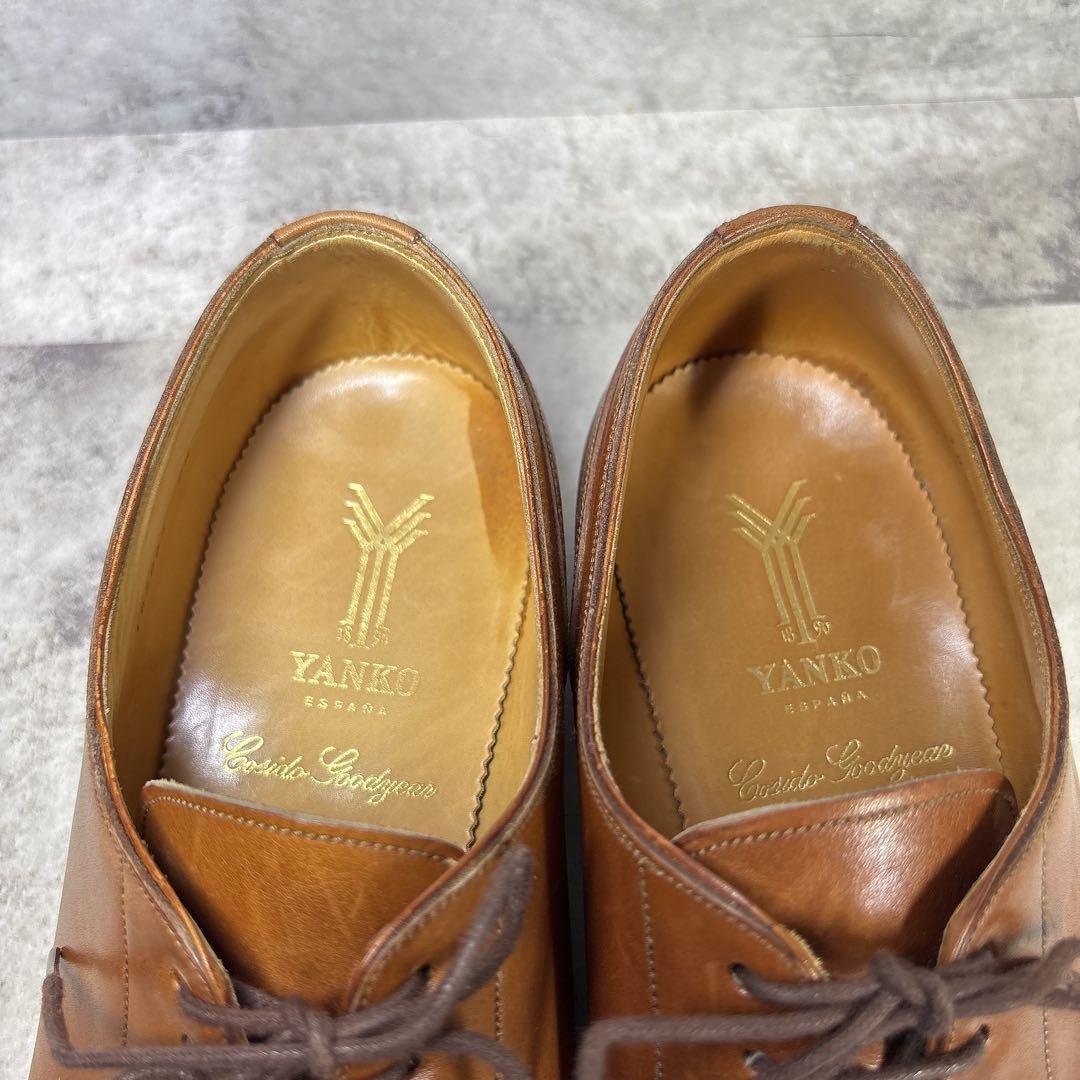 良品✨YANKO ヤンコ Uチップ 25 本革 ブラウン