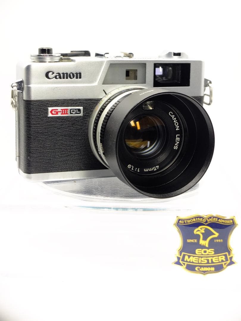 【実写確認整備品】キャノネットQL19G-Ⅲ／45mmf1.9メタルフード付