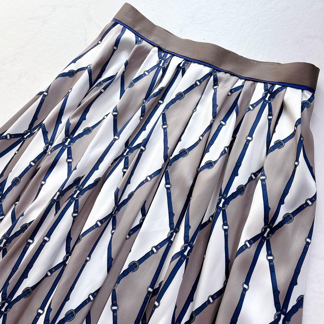 【ANAYI】25AW 新作　即完売色　ベルトプリント　ランダムタックスカート