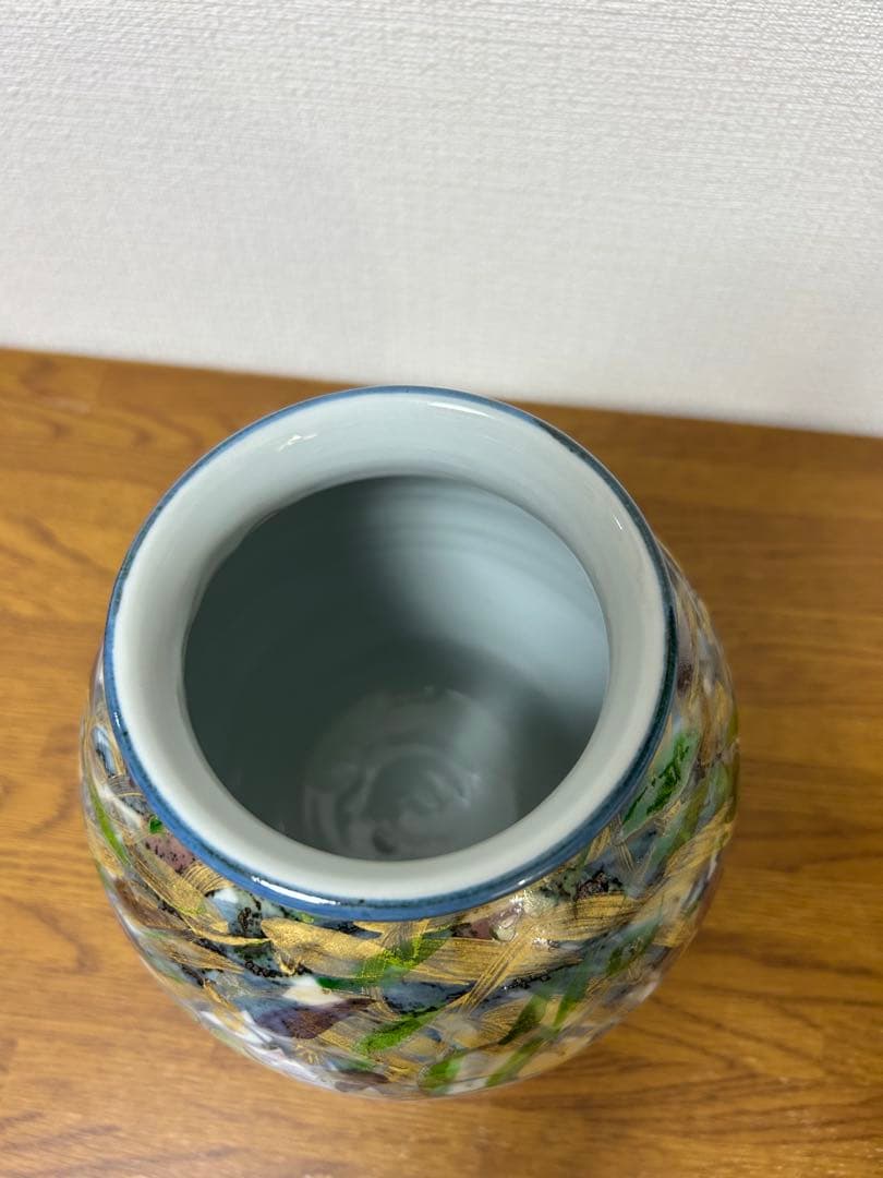 梅田純一 花瓶 錦絵壺型花瓶