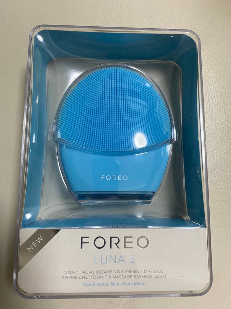 新品未使用FOREO LUNA 3 洗顔ブラシ ブルー ケースに傷あり