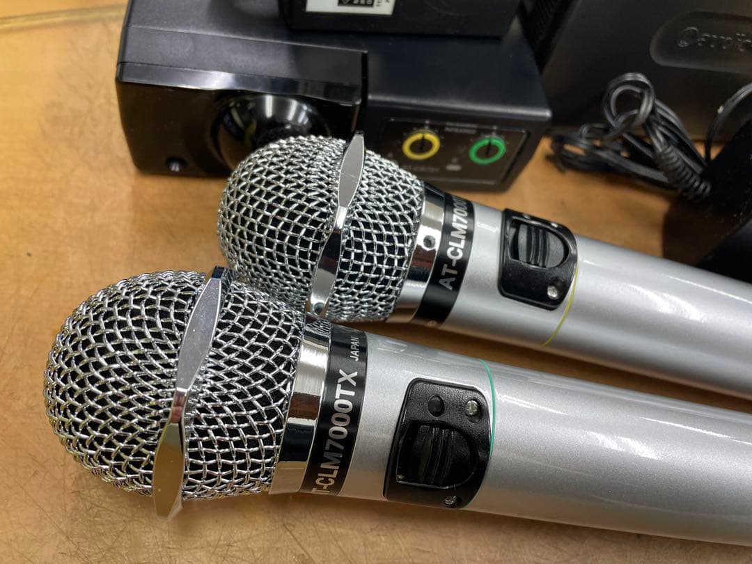 オーディオテクニカ赤外線ワイヤレスマイクセット　シルバー極上