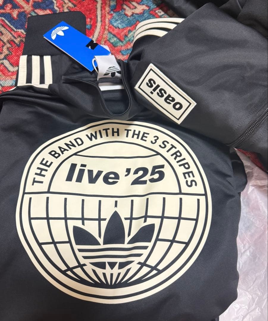 adidas oasis ブラックジャージ 新品　size L