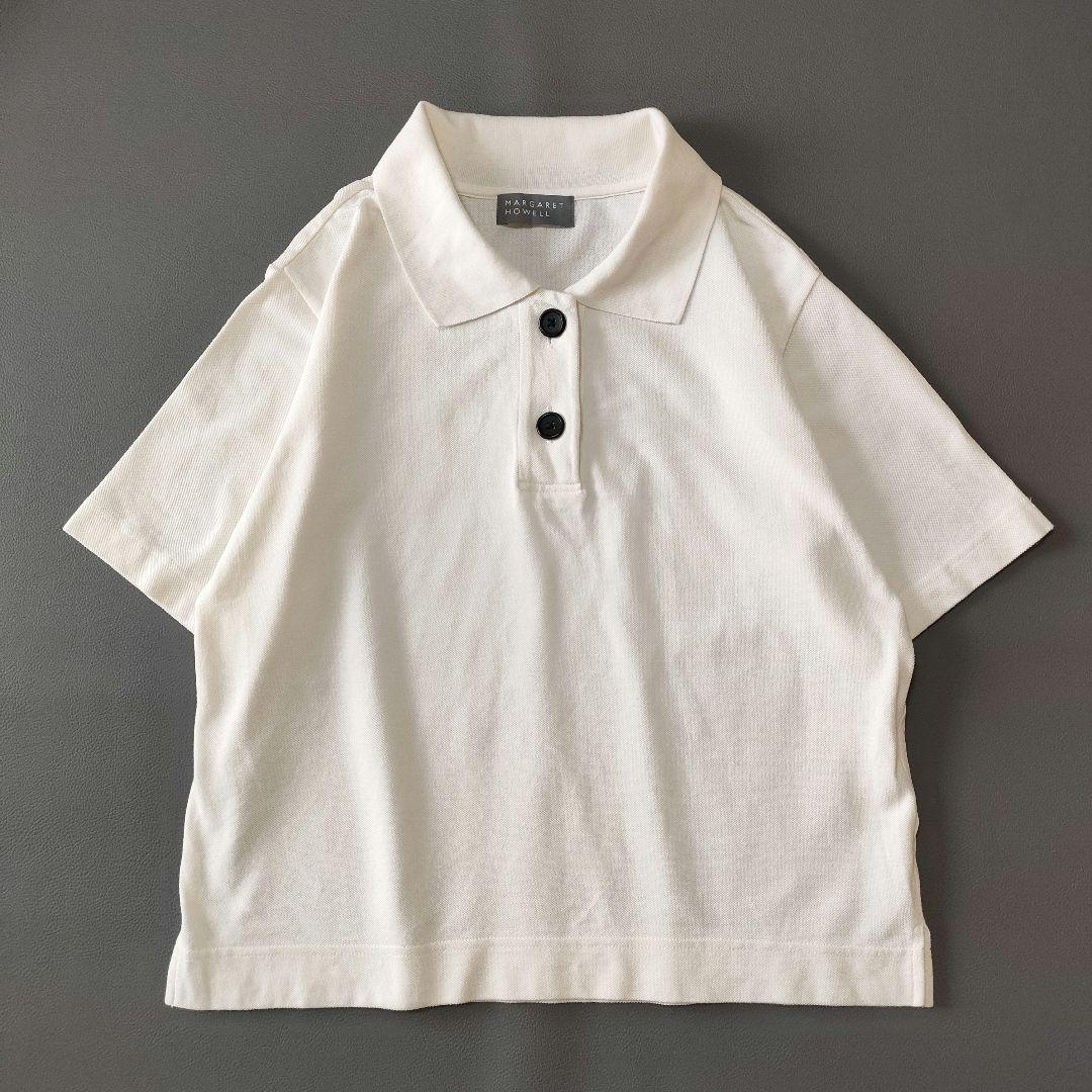 【極美品】24SS✨️マーガレットハウエル　オーガニックコットン半袖ポロシャツ２