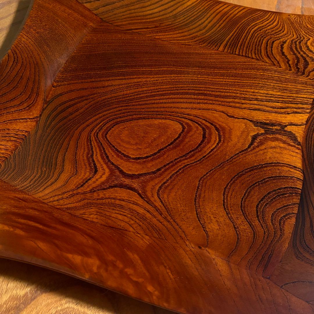 【未使用品】 塩地拭漆 盛り皿　盆