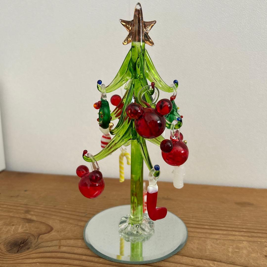 ガラス細工　クリスマス　梯子サンタ　ツリー　トナカイ　プレゼント
