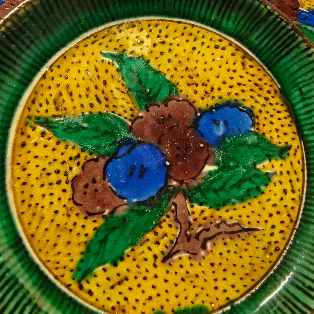 古九谷 青手九谷小皿 幕末骨董 手描き 古美術 旧家蔵出し 蒐集家放出美品