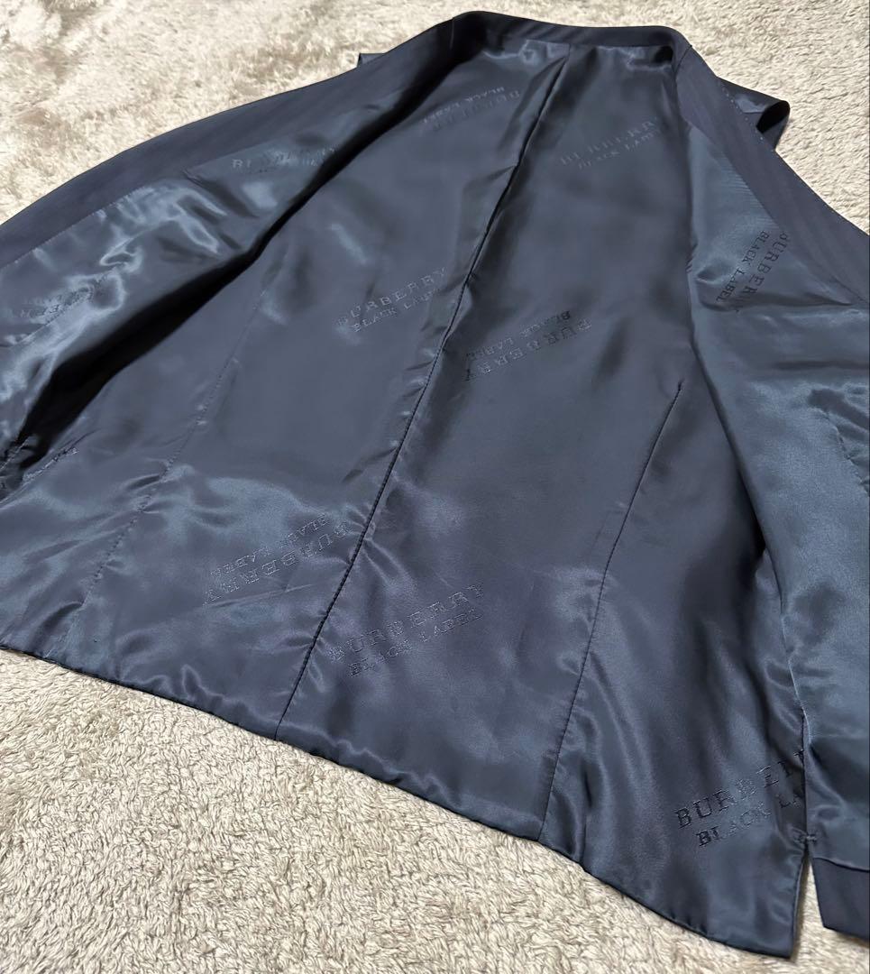 バーバリー ブラックレーベル ストライプ 羊毛 ジレ