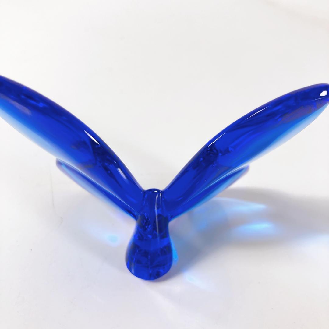 Baccarat バカラ ラッキーバタフライ ブルー　ラッキー・バタフライ・置物