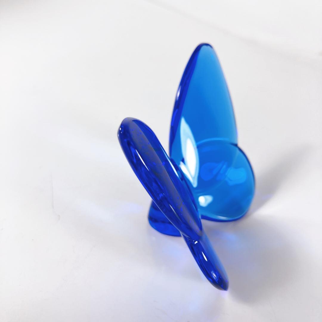 Baccarat バカラ ラッキーバタフライ ブルー　ラッキー・バタフライ・置物