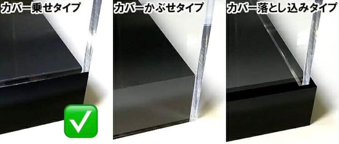 24h内発送✨台座乗せタイプ アクリルケース 黒 標本箱 標本ケース 透明ケース