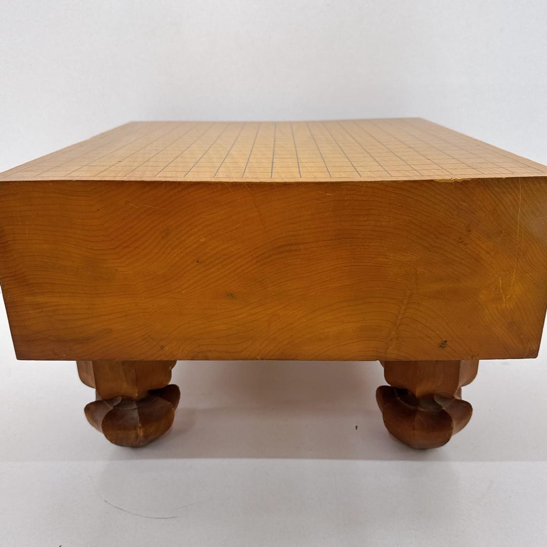 【美品】囲碁盤 脚つき　木製囲碁盤セット　白石・黒石付き