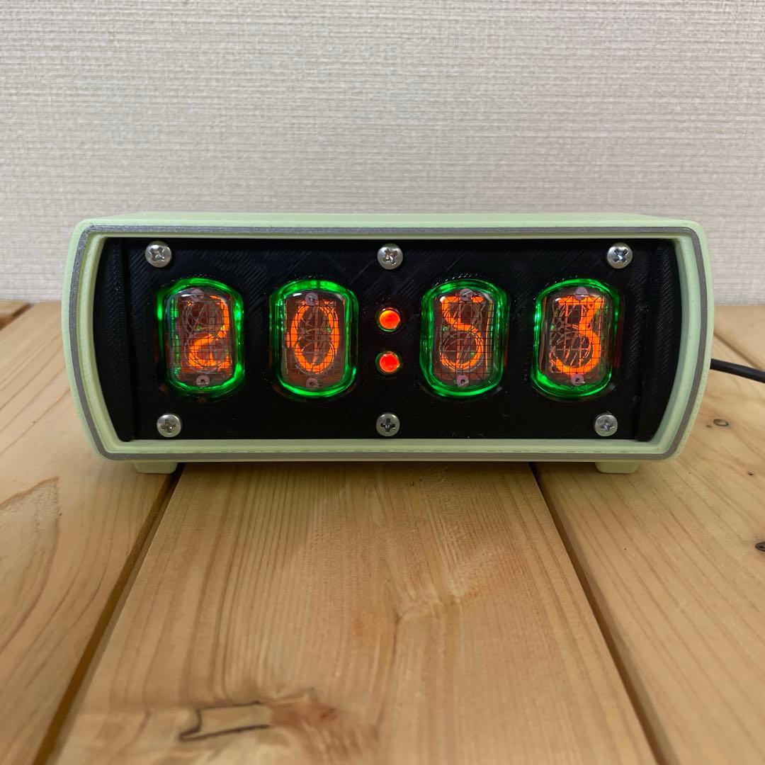 ニキシー管時計 NIXIE CLOCK 4桁 IN-12使用 グリーン
