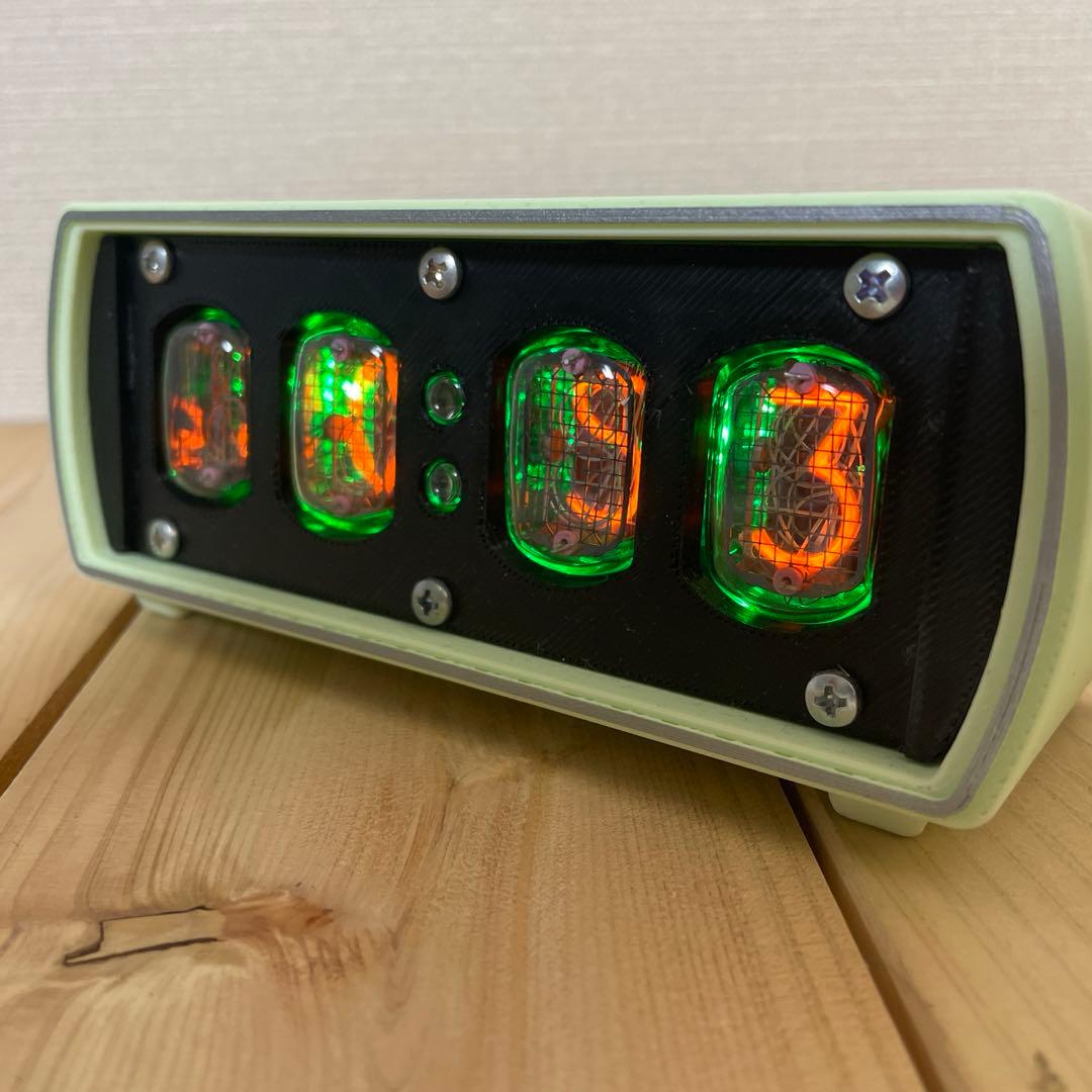 ニキシー管時計 NIXIE CLOCK 4桁 IN-12使用 グリーン