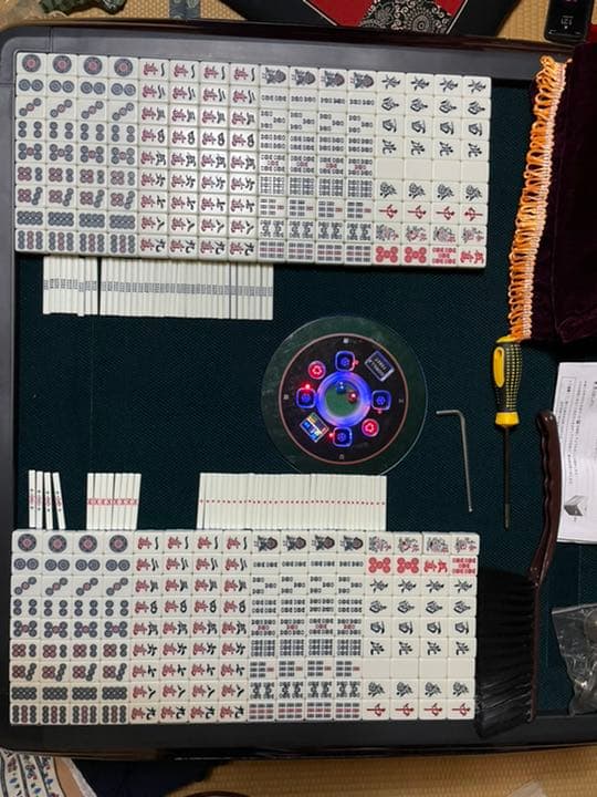 全自動麻雀卓 Gorilla 33ミリ牌  静音タイプ ２セット 赤牌 点棒