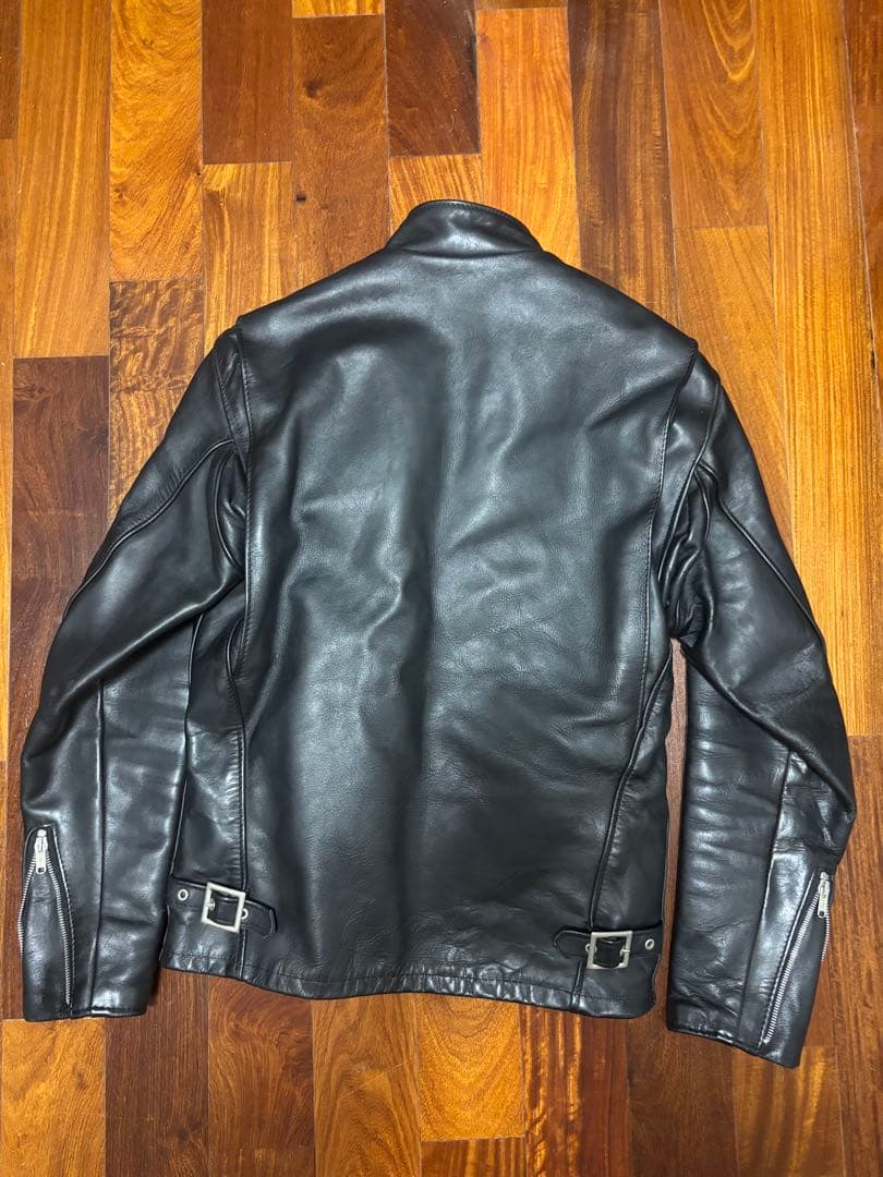 美品　ショット　シングルライダースジャケット　641 ライナー　36サイズ　黒