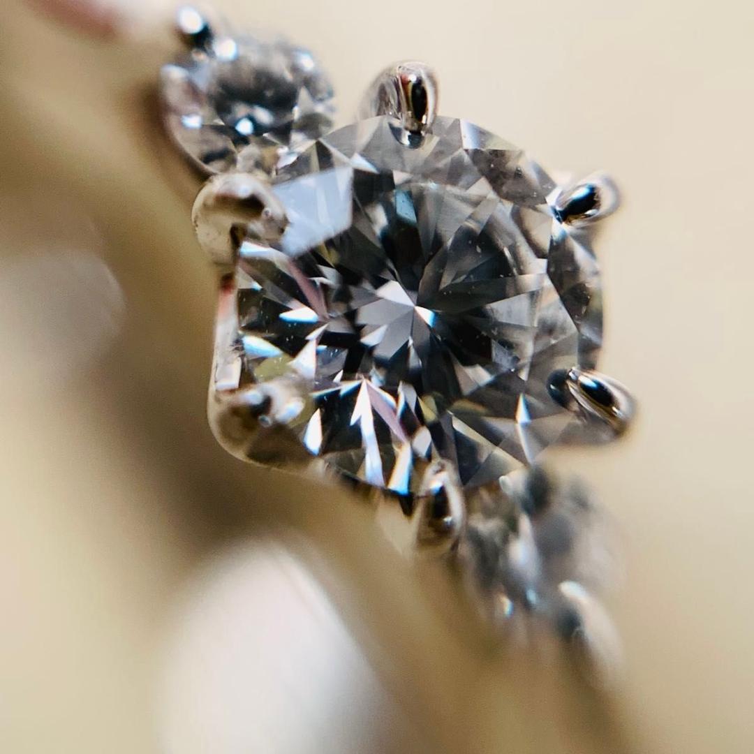 極美品 俄 ダイヤモンド 白鈴 pt950 ダイヤモンド プラチナ リング 指輪