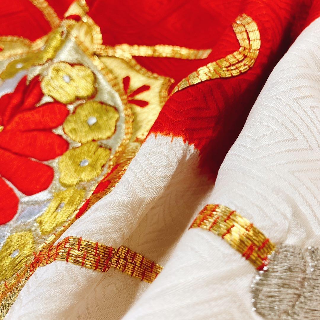 ◎mk-1564　引き振袖　婚礼衣装　金駒刺繍　G.H-8-6