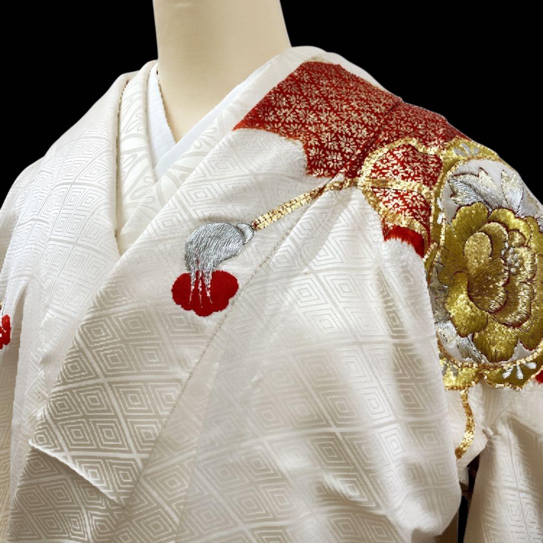 ◎mk-1564　引き振袖　婚礼衣装　金駒刺繍　G.H-8-6