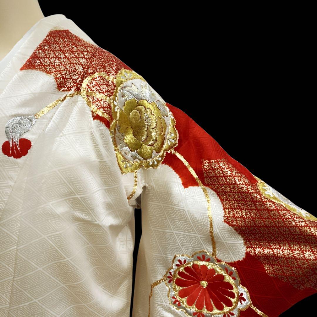 ◎mk-1564　引き振袖　婚礼衣装　金駒刺繍　G.H-8-6