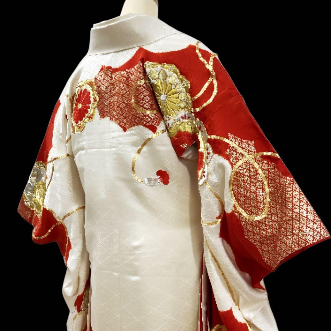 ◎mk-1564　引き振袖　婚礼衣装　金駒刺繍　G.H-8-6