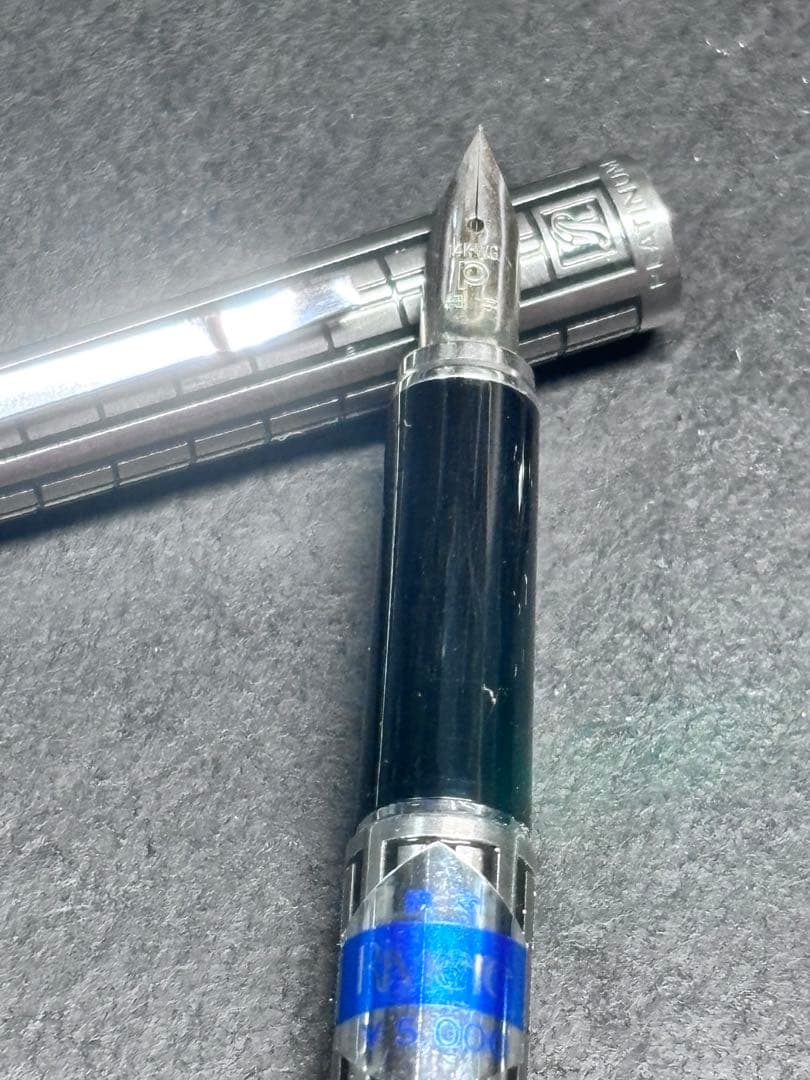 プラチナ万年筆Riviere万年筆廃盤細字18kホワイトゴールド仕上げ中字