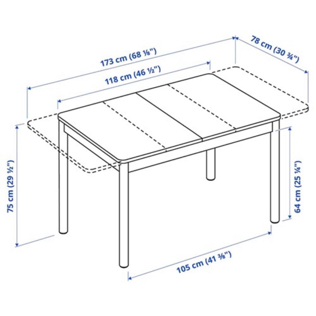 【湯】IKEA RONNINGE ロッニンゲ ダイニング伸長式テーブル