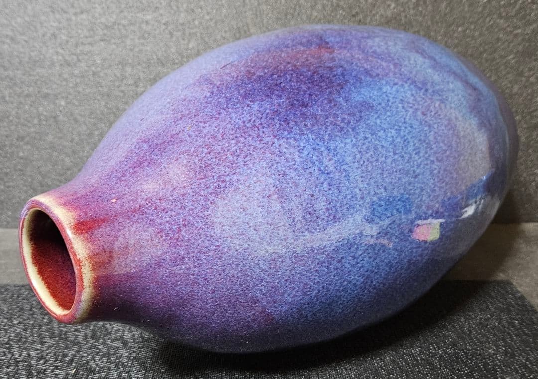 中国　宋時代　鈞窯写し　鈞窯釉　大壺　【有田焼　名工　今村博作　共箱　傑作品❗