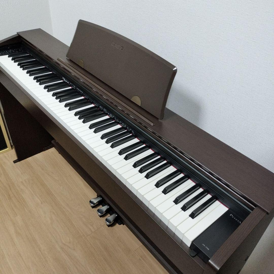 引き取り限定 CASIO電子ピアノPriviA px-770 BN 説明書付