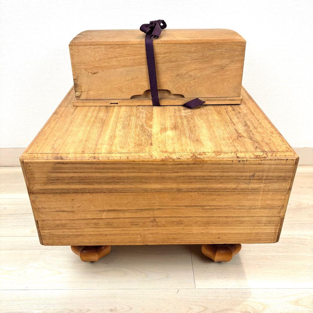 【美品】新榧　天地柾　碁盤蛤碁石号　碁笥セット 高級品　桐箱　碁盤へそ