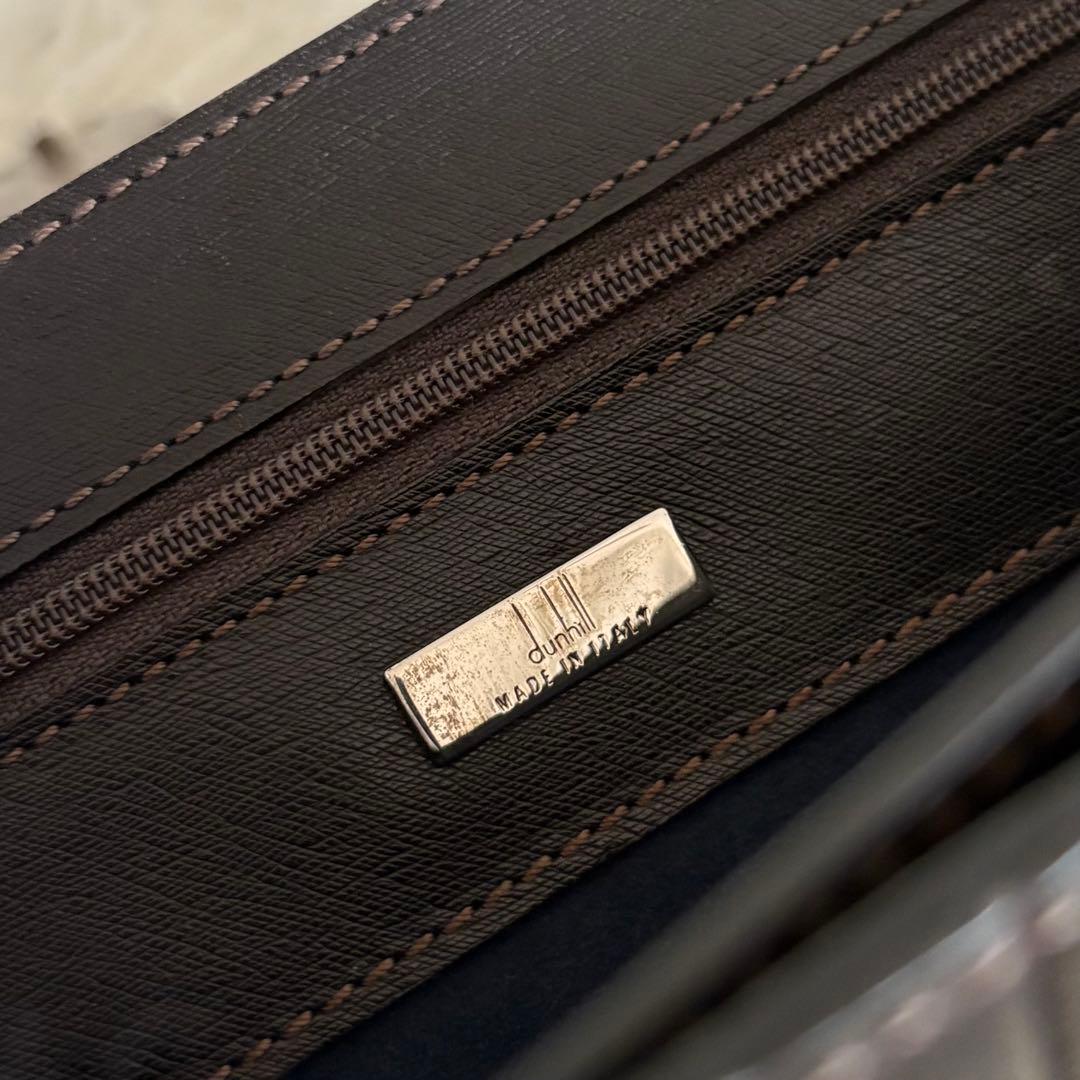 ダンヒル コンパクトブリーフケース ダレスバッグ イタリア製 レザー