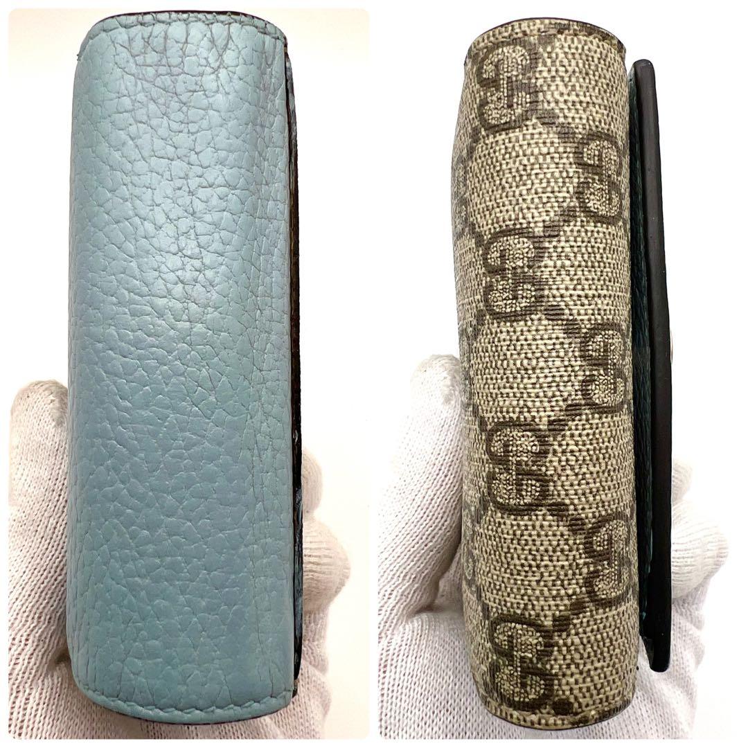 現行✨ 美品 グッチ プチマーモント ggスプリーム バイカラー 二つ折り財布