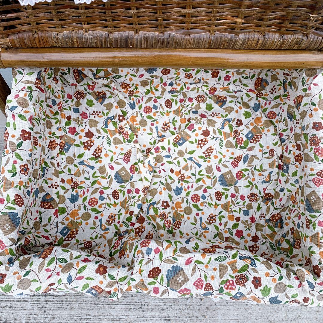 【送料込】ラタン 籐 ヴィンテージ収納 5段チェスト キャスター付 アンティーク